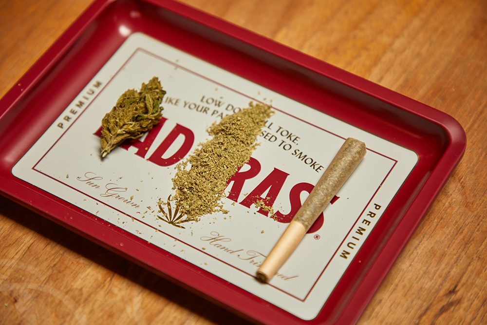 A rolling tray which makes a great gift for cannabis users